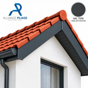 Bande de rive aluminium gris anthracite, RAL 7016 — photo 1