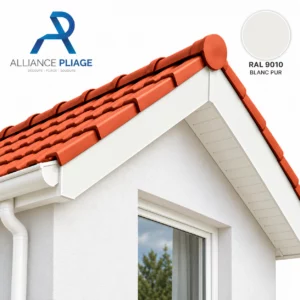 Bande de rive aluminium blanc, RAL 9010 — photo 1