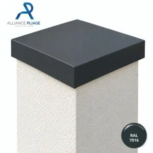 Chapeau de Pilier Aluminium Gris anthracite, RAL 7016 — photo 1