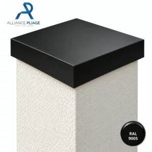 Chapeau de Pilier Aluminium Noir, RAL 9005 — photo 1