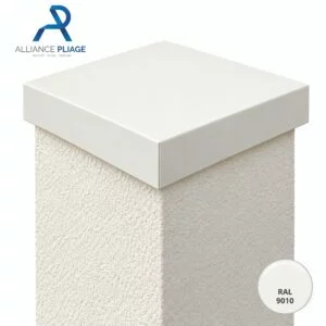 Chapeau de Pilier Aluminium Blanc, RAL 9010 — photo 1