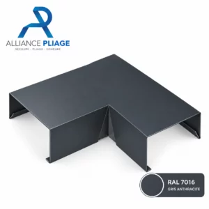 Couvertine d'angle aluminium 90° gris anthracite, RAL 7016 — photo 1