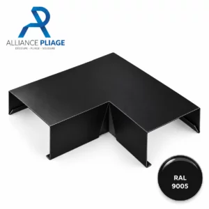 Couvertine d'angle aluminium 90° noir, RAL 9005 — photo 1