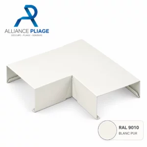 Couvertine d'angle aluminium 90° blanc, RAL 9010 — photo 1